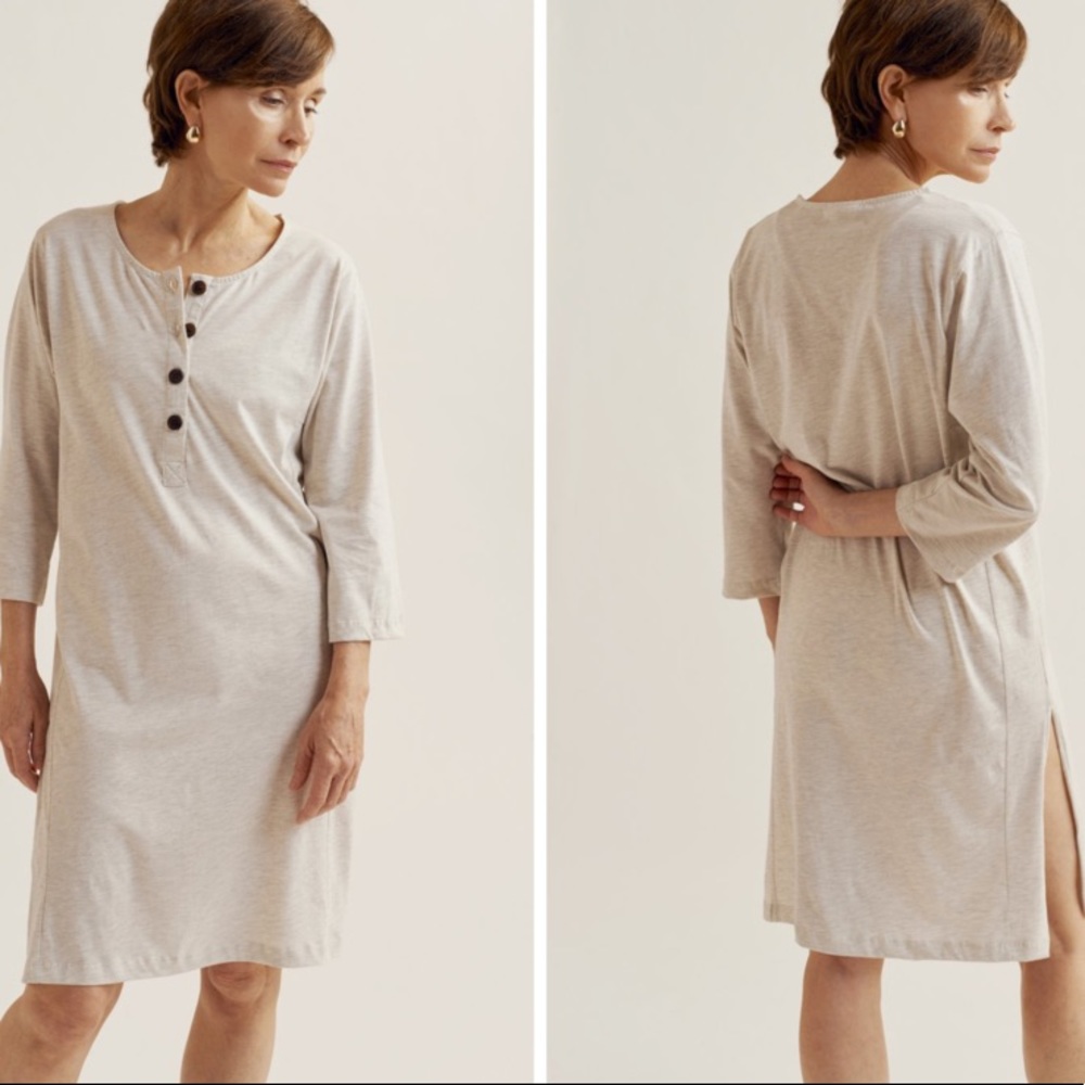 Kotn Oat Henley Dress